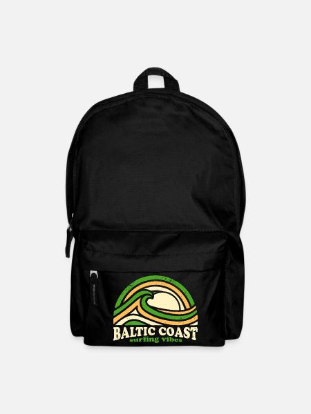 Baltic Coast Surf Design – Rétro Green - Sac à dos - noir