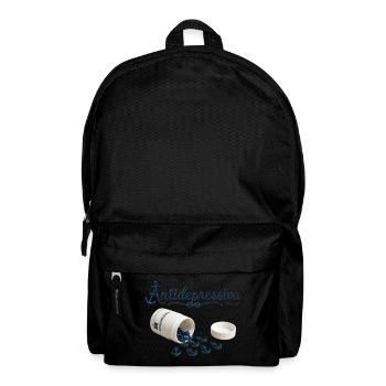 Antidepressive Anker Glitter Logo - Rucksack - Schwarz - Vorne