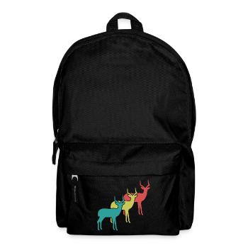 Antilopen Silhouetten Vintage - Rucksack - Schwarz - Vorne