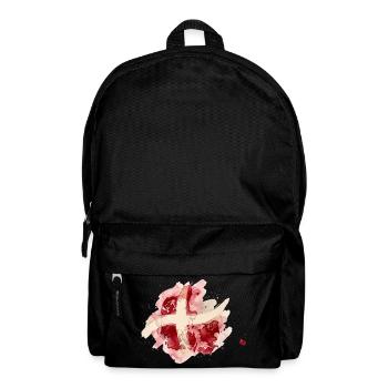Denmark flag as watercolor - Backpack - black - Front