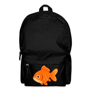 Illustration du poisson rouge orange ensoleillé - Sac à dos - noir - Devant