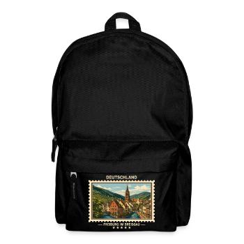 Deutschland Freiburg im Breisgau Vintage Reisemark - Rucksack - Schwarz - Vorne