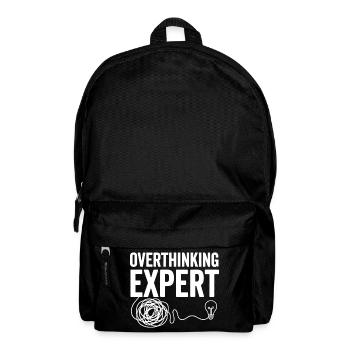 Overthinking Expert Spruch  - Rucksack - Schwarz - Vorne