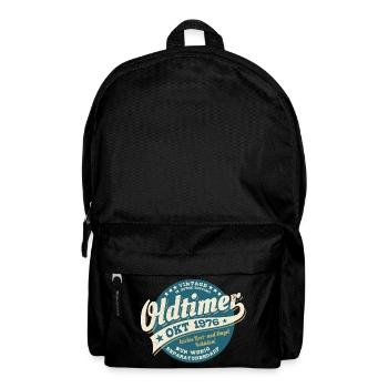 Oldtimer Oktober 1976 Vintage Abzeichen - Rucksack - Schwarz - Vorne