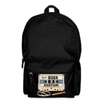 Das ist mein 80er Kostüm Karneval Mottoparty - Rucksack - Schwarz - Vorne