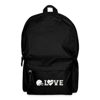 Football Liebe American Football Love Geschenk - Rucksack - Schwarz - Vorne