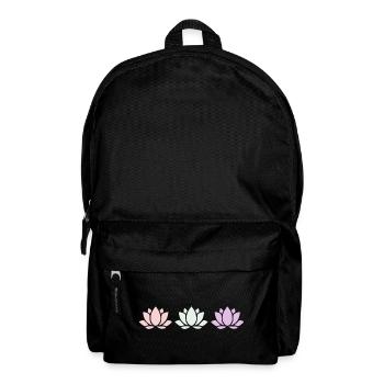 Lotus Flower Lotus Flower Flower Pastel Flower Yoga - Backpack - black - Front