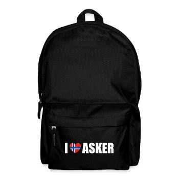 I love Asker Norway - Backpack - black - Front