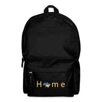 Zuhause: Ukrainescher Stil Heimdruck - Rucksack - Schwarz - Vorne