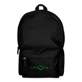 green heart green - Backpack - black - Front