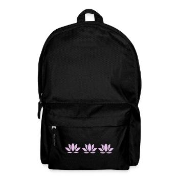 Lotus Flower Lotus Flower Pastel Violet Flower Flowers - Backpack - black - Front