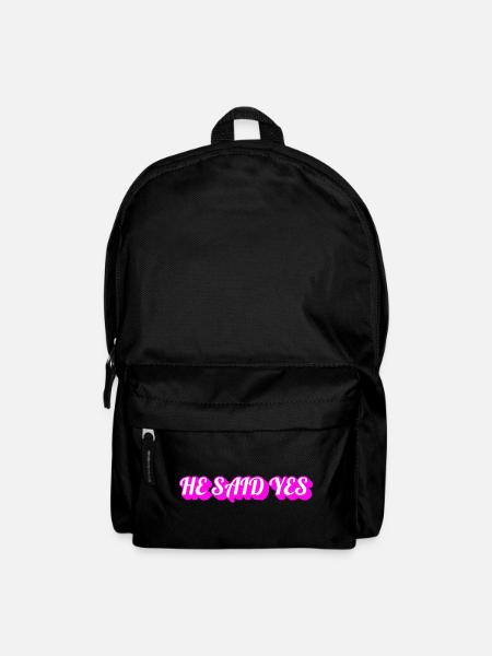 He Said Yes – Gay Groom Bachelor Party & Engagemen - Backpack - black