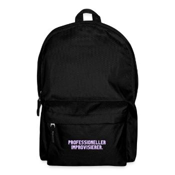Professioneller Improvisierer. Lustiges T-Shirt - Rucksack - Schwarz - Vorne