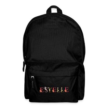 ESTELLE name decorated with flowers - Backpack - black - Front