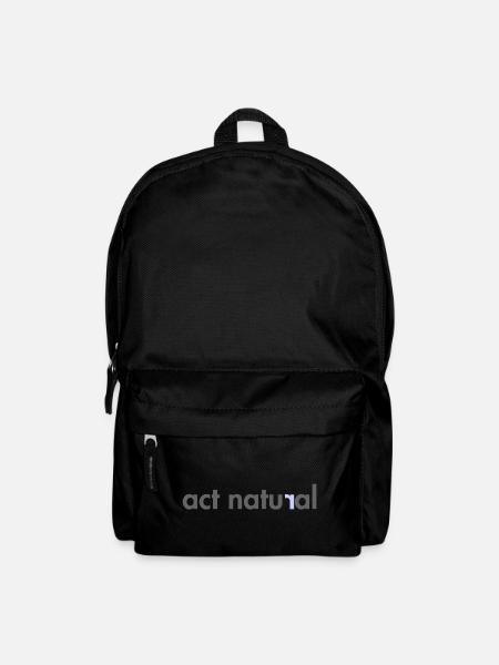 Abstract nature pattern in green and blue - Backpack - black