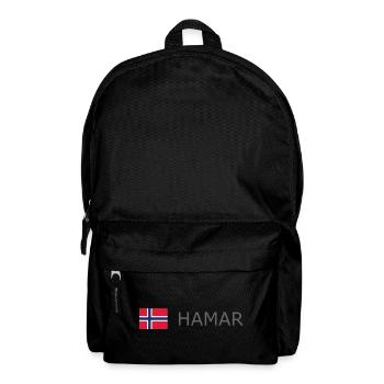 Norway Flag - Hamar - Norge - Norwegen - Backpack - black - Front