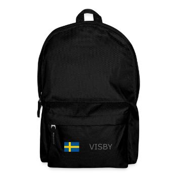 Sweden Flag - Visby - Sverige - Schweden - Backpack - black - Front