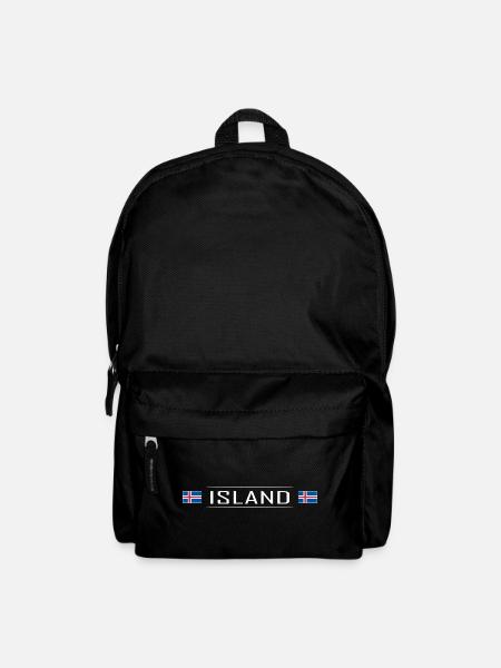 Island Land Iceland Skandinavien Urlaub - Rucksack - Schwarz