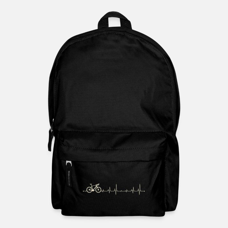 Bike Pulse Herzschlag Grafik - Rucksack - Schwarz