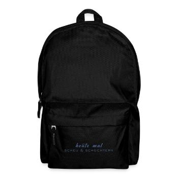 Heute mal scheu & schüchtern - Rucksack - Schwarz - Vorne
