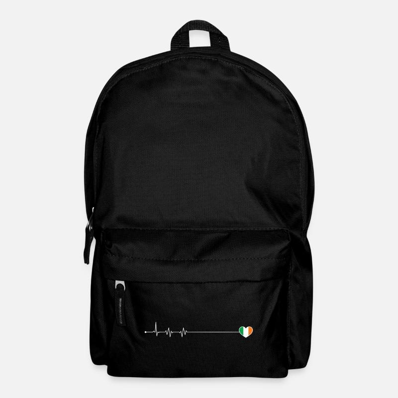 Heartbeat irland Flagge - Rucksack - Schwarz