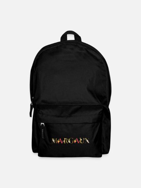 MARGAUX name decorated with flowers - Backpack - black