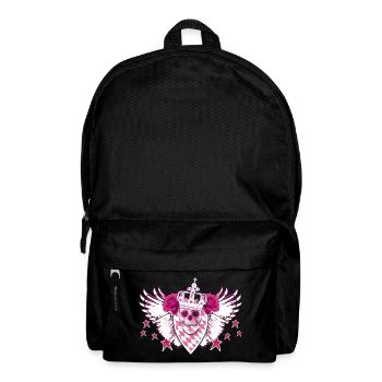 Totenkopf / Skull Pink Rosen Glamour - Rucksack - Schwarz - Vorne