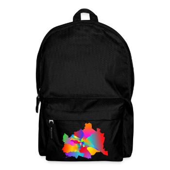 Vienne colorée, tolérante Vienne, Wiener Bezirke - Sac à dos - noir - Devant