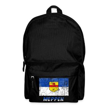 Stadtfahne Meppen Stadtfahne Drapeau Flagge - Rucksack - Schwarz - Vorne