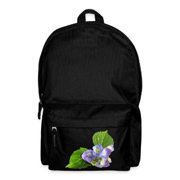 veilchen blume blüte natur - Rucksack - Schwarz - Vorne