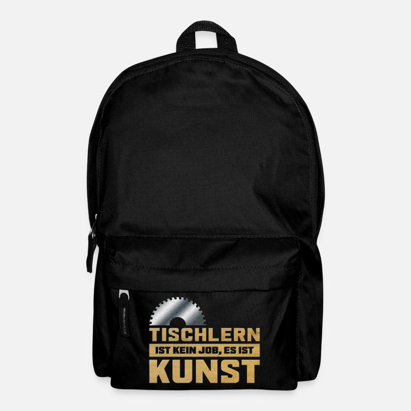 Tischlern ist Kunst Tischler Sägeblatt mit Spruch - Rucksack - Schwarz