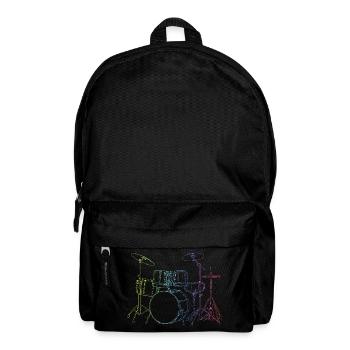 Drumset Sticks Schlagzeuger Schlagzeug Drummer - Rucksack - Schwarz - Vorne