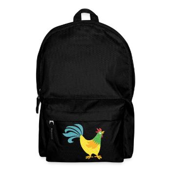 Hahn Muster bunt Ostern Bauer Tierliebe farbenfroh - Rucksack - Schwarz - Vorne