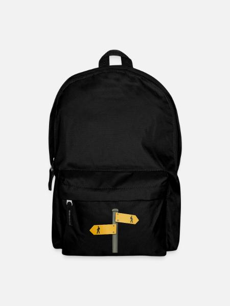 Panneau de randonnée panneau indicateur - Sac à dos - noir