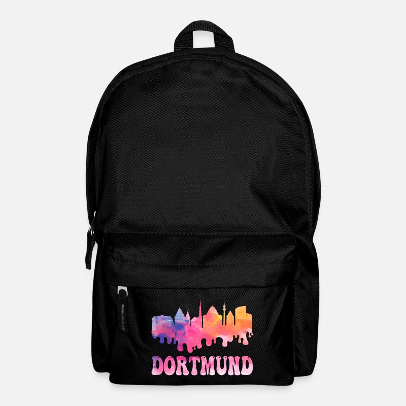 Dortmund Deutschland Stadt Skyline Splash Bunt - Rucksack - Schwarz