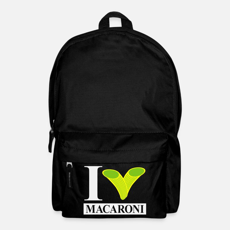 Ich liebe Makkaroni - Rucksack - Schwarz
