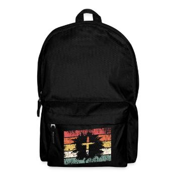 Jesus Christus - Christliches Shirt - Kreuz - Rucksack - Schwarz - Vorne
