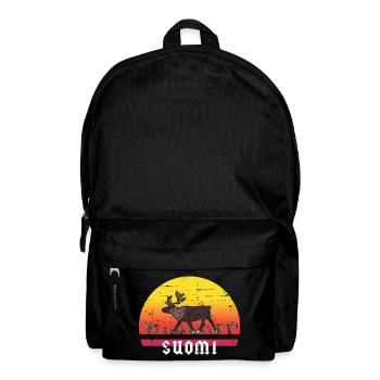 Finnland Urlaub - Rucksack - Schwarz - Vorne