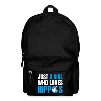 JUST A GIRL WHO LOVES HIPPOS - Backpack - black - Front