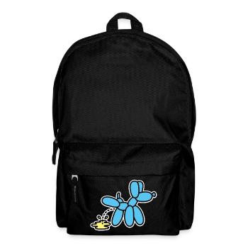 Balloon Artist Funny Balloon Animal Peeing Dog - Backpack - black - Front