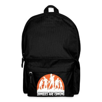 Zombies Are Coming Scary Horror Halloween Costume - Backpack - black - Front