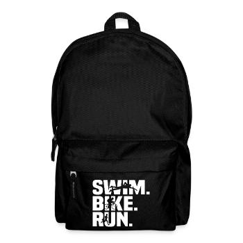 swim bike run t-shirt triathlon triathlete - Rucksack - Schwarz - Vorne