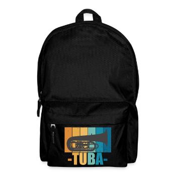 Tuba Vintage Musiker Instrument Geschenk - Rucksack - Schwarz - Vorne