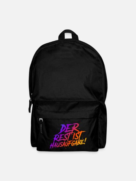 Der Rest ist Hausaufgabe (bunt) - Rucksack - Schwarz