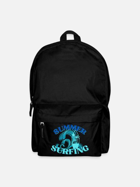 Crête de vagues de surf d’été - Sac à dos - noir