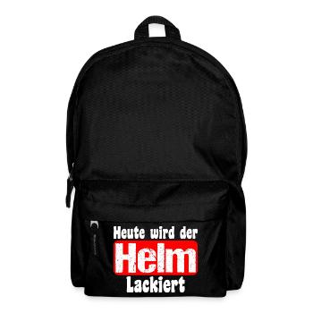 Heute wird der Helm lackiert - Rucksack - Schwarz - Vorne
