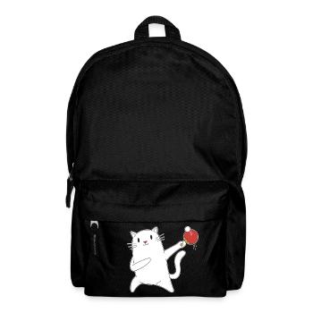 Table Tennis Katze Pingpong Outfit Cat Tischtennis - Sac à dos - noir - Devant