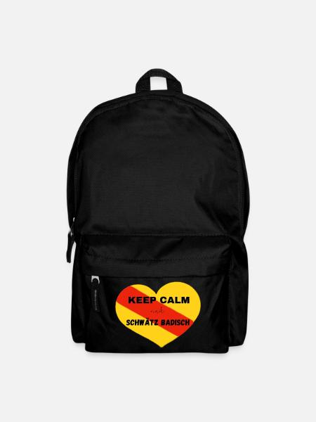 Keep calm and schwätz Badisch - Rucksack - Schwarz