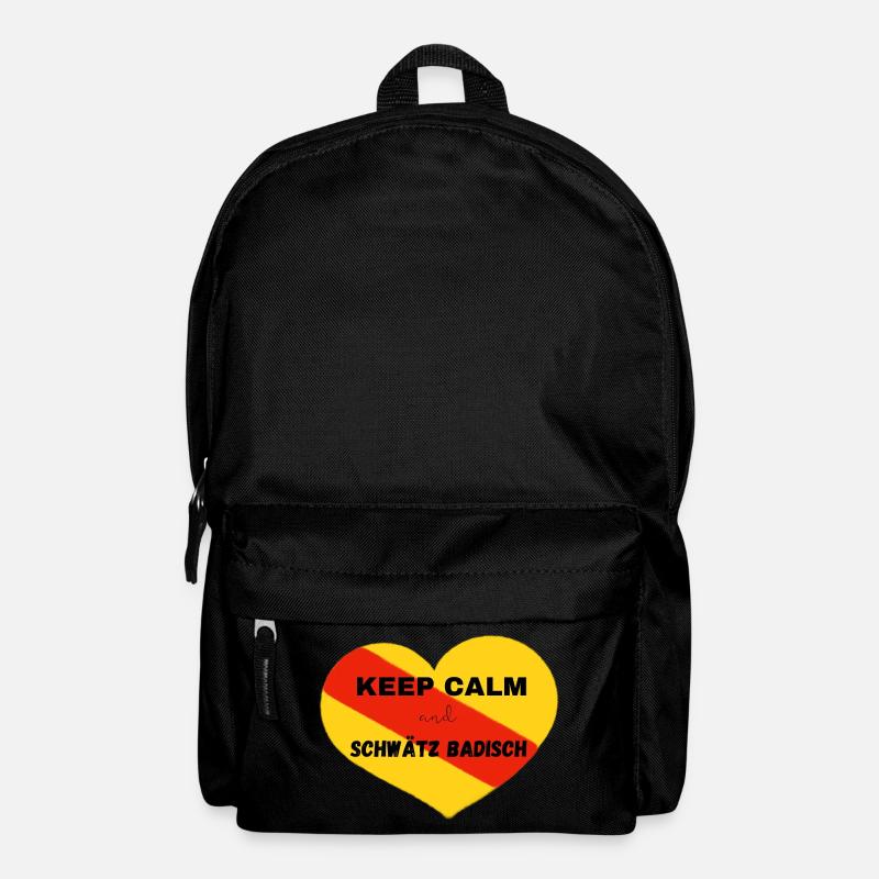 Keep calm and schwätz Badisch - Rucksack - Schwarz