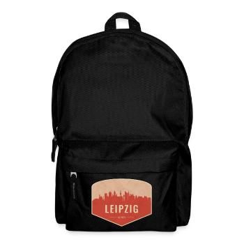 Leipzig Skyline Badge Vintage - Backpack - black - Front